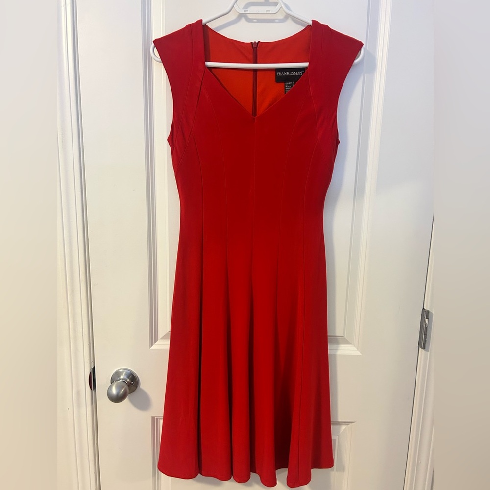 Frank Lyman Design Vibrant Red Dress Size 6